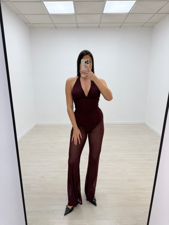 CONJUNTO LUXURY BRILLO BURDEOS