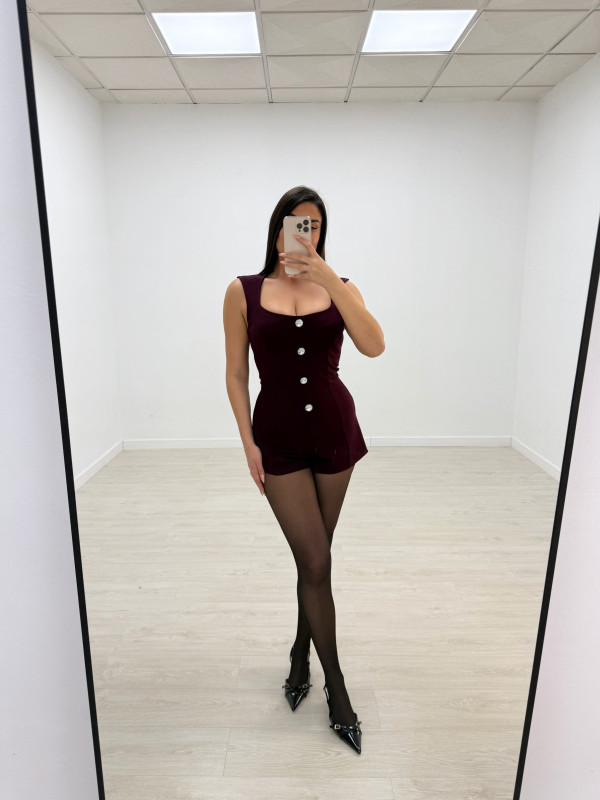 MONO MINI BOTÓN JOYA BURDEOS