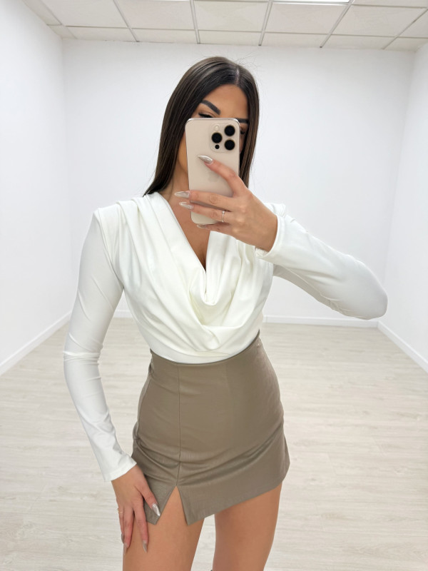 copy of FALDA PANTALÓN POLIPIEL BEIGE