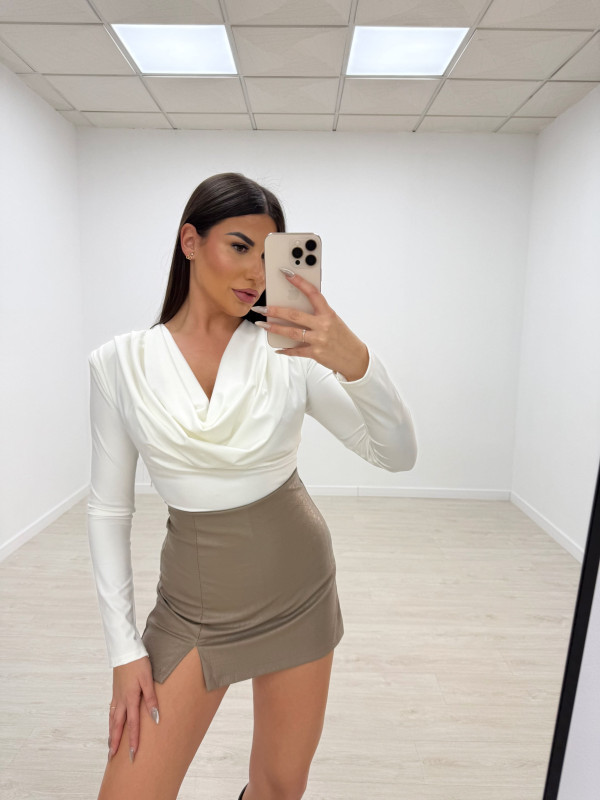 copy of FALDA PANTALÓN POLIPIEL BEIGE