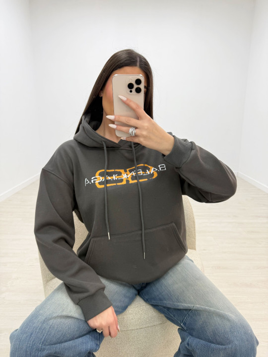 SUDADERA BALEN GRIS OSCURO