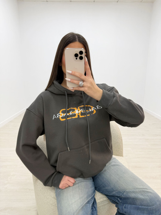 SUDADERA BALEN GRIS OSCURO