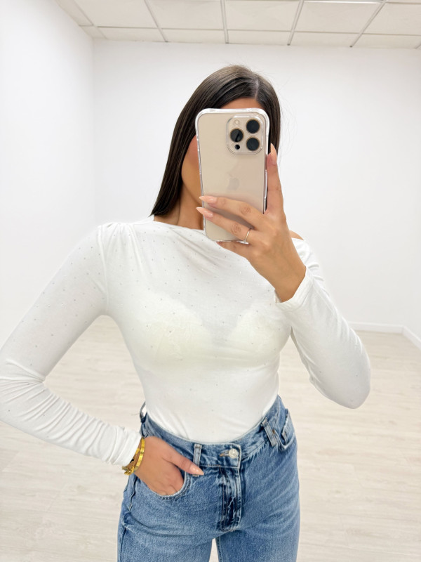copy of CAMISETA ASIMÉTRICA BRILLO BLANCA