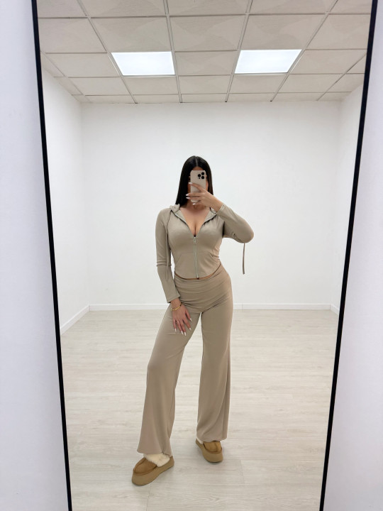 SUDADERA CORSÉ CAMEL