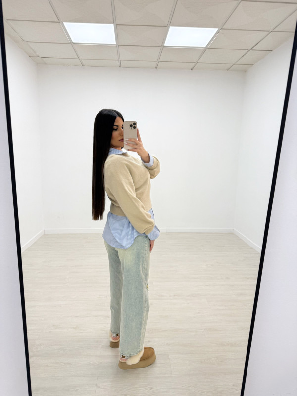 JESERY CROP LANA BEIGE