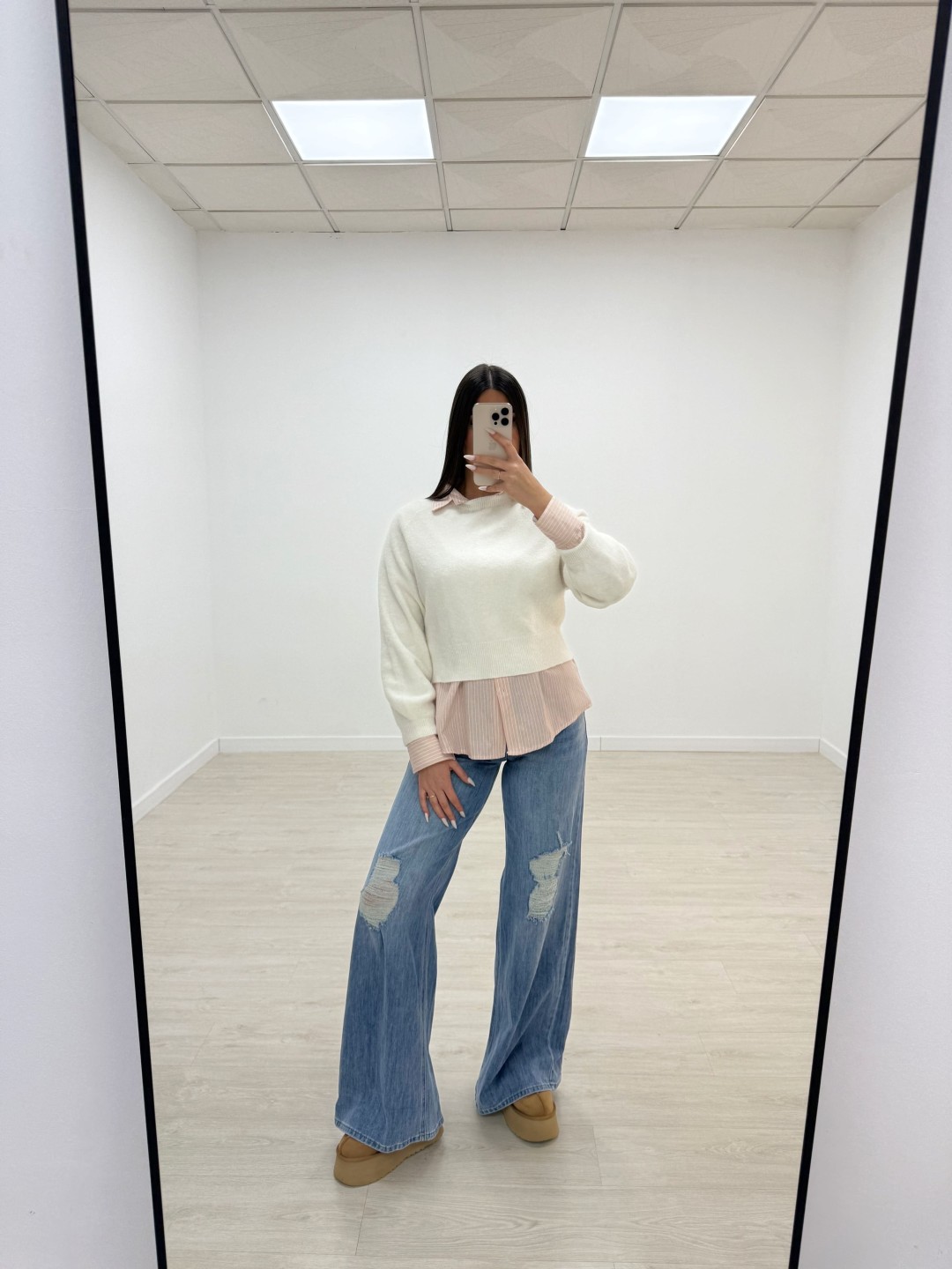 JERSEY CROP LANA BLANCO