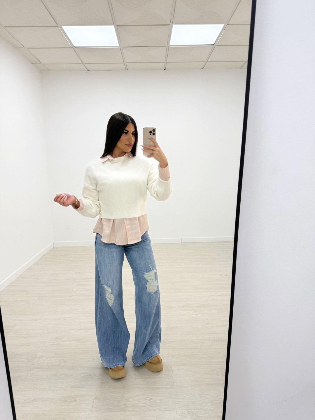 JERSEY CROP LANA BLANCO