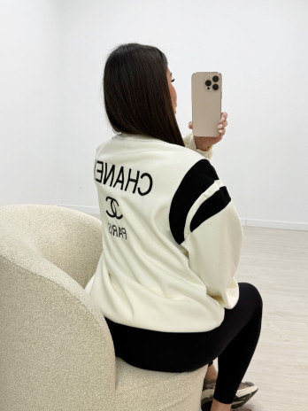 SUDADERA CHANEL BLANCA