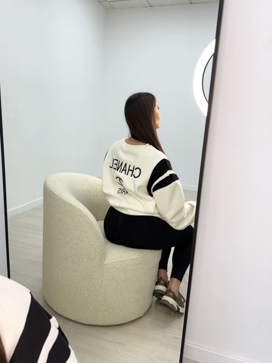 SUDADERA CHANEL BLANCA