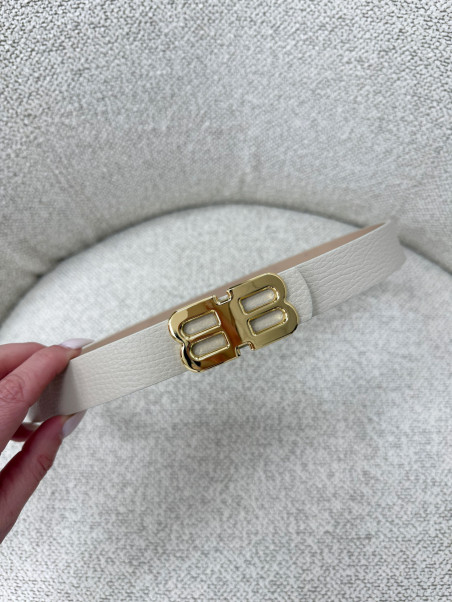 CINTURÓN BB BEIGE (PIEL 100%)