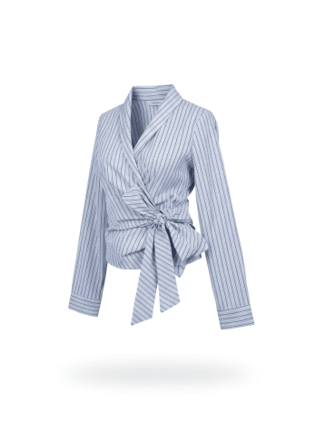 CAMISA ANUDADA RAYAS