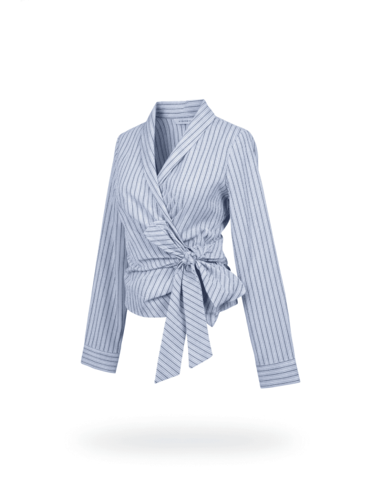 CAMISA ANUDADA RAYAS