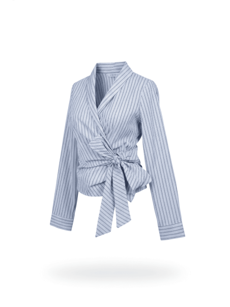 CAMISA ANUDADA RAYAS