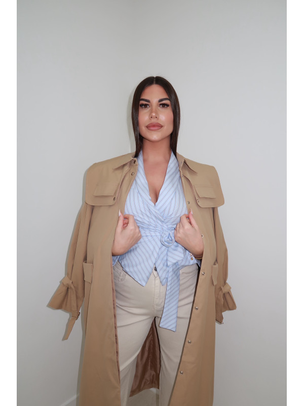 CAMISA ANUDADA RAYAS