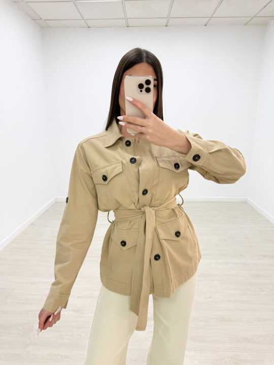 CHAQUETA SAFARI CAMEL