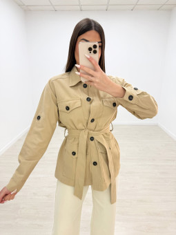 CHAQUETA SAFARI CAMEL