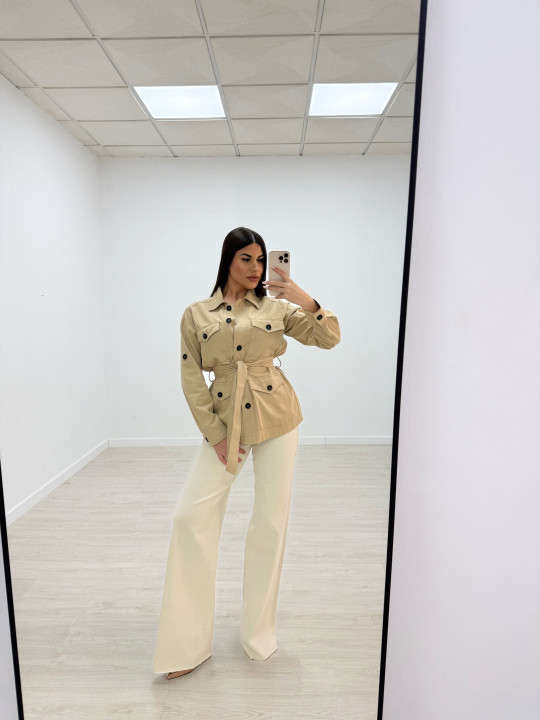 CHAQUETA SAFARI CAMEL