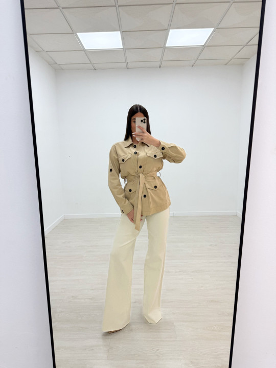 CHAQUETA SAFARI CAMEL