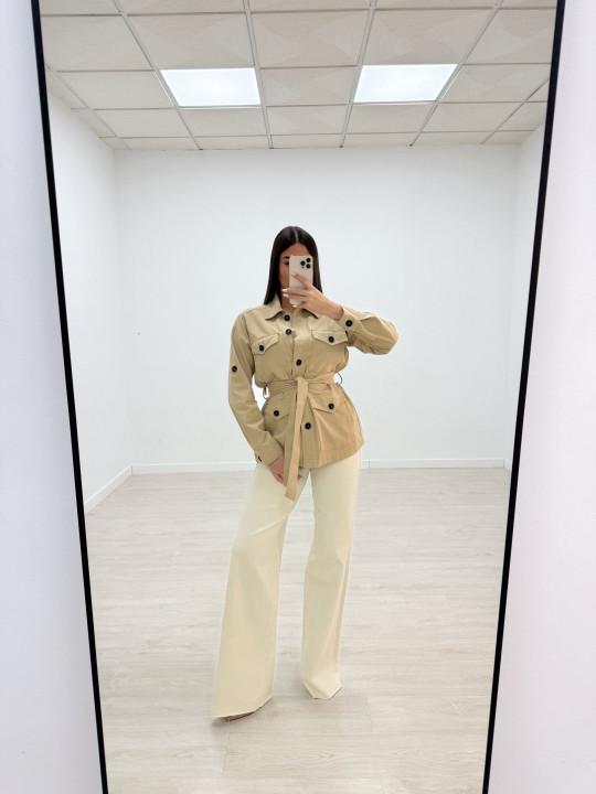 CHAQUETA SAFARI CAMEL