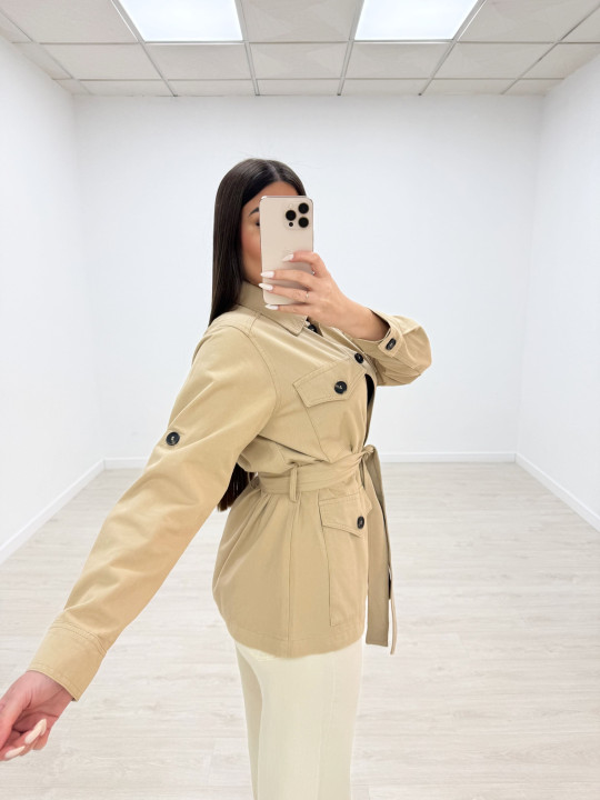 CHAQUETA SAFARI CAMEL
