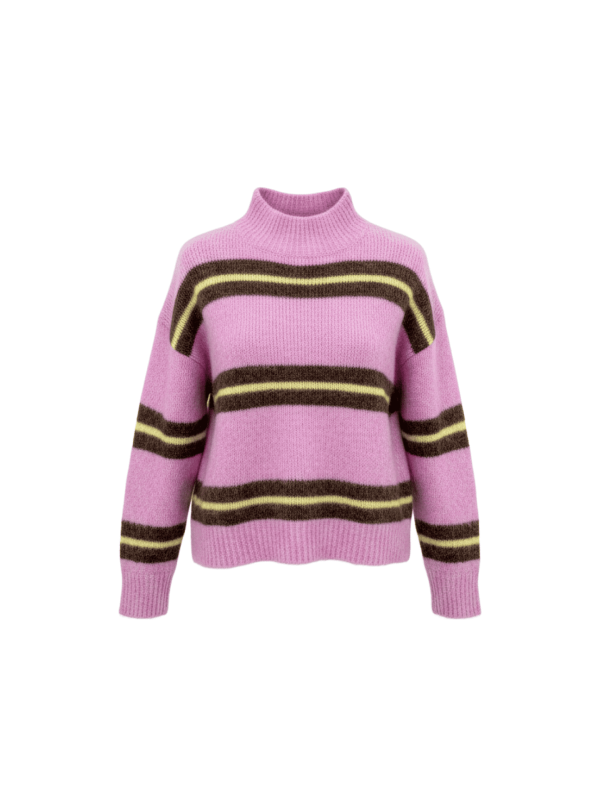 JERSEY RAYAS ROSA Y MARRÓN