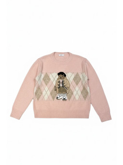 JERSEY OSO ROMBOS ROSA