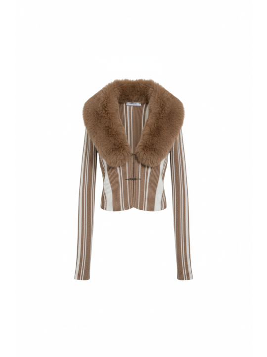 TOP RAYAS CUELLO PELO