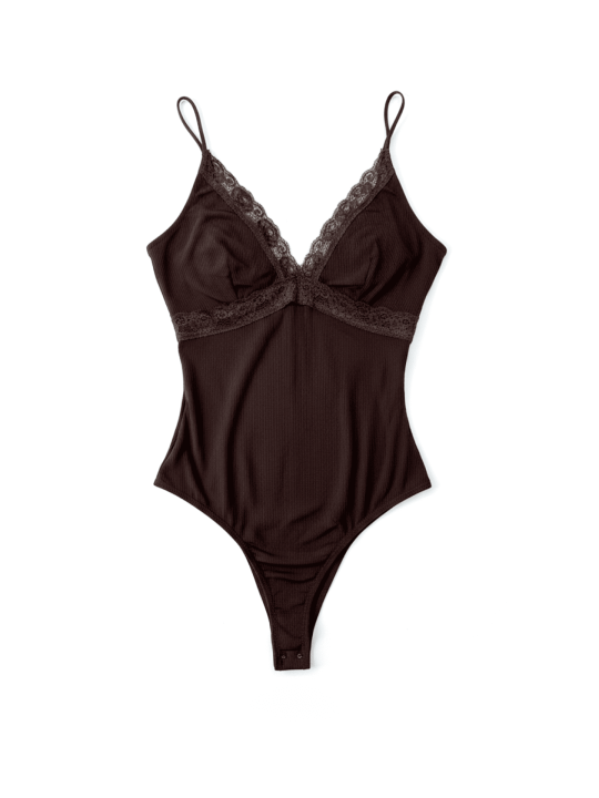 BODY DETALLE ENCAJE MARRÓN