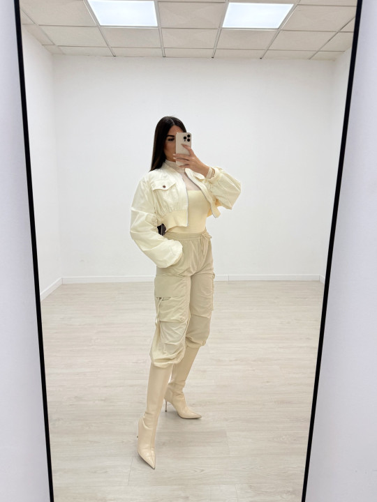 PANTALÓN CARGO VAINILLA