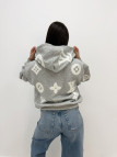 SUDADERA LV RELIEVE GRIS