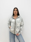SUDADERA LV RELIEVE GRIS