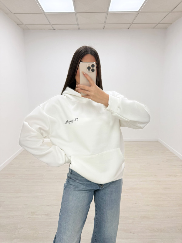 SUDADERA CD COUTURE BLANCA