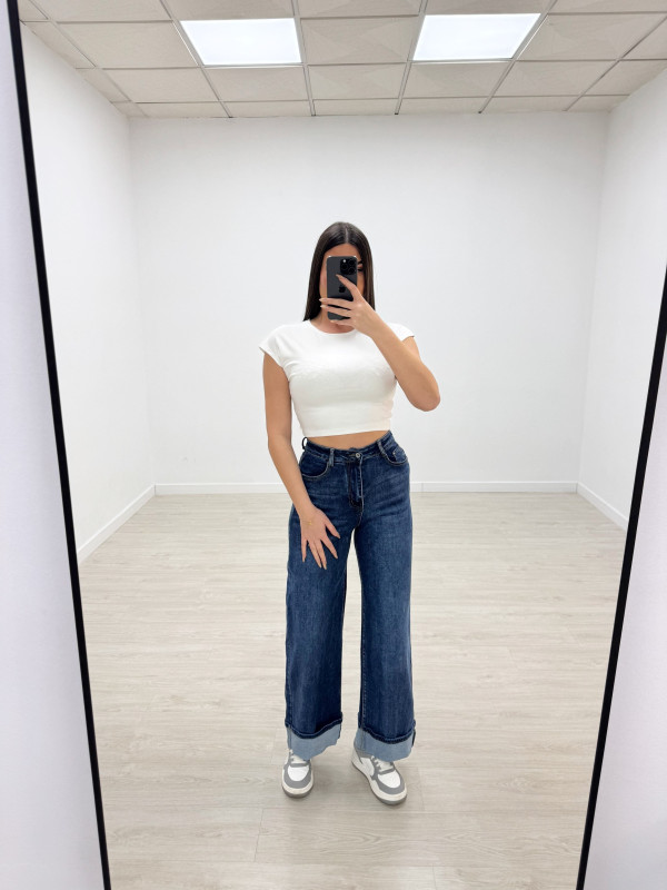 PANTALÓN VAQUERO DOBLADILLO (ELÁSTICO)