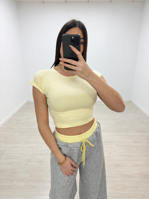 CAMISETA BÁSICA ALGODÓN CROP