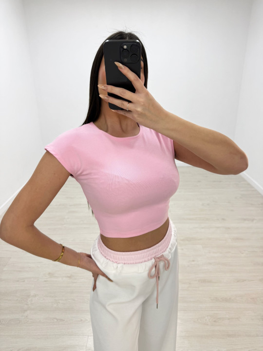 CAMISETA BÁSICA ALGODÓN CROP