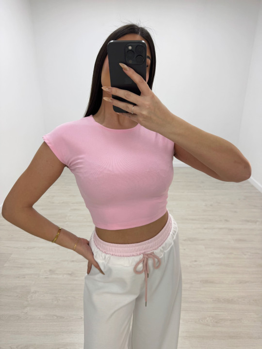 CAMISETA BÁSICA ALGODÓN CROP