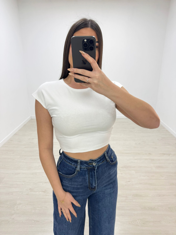 CAMISETA BÁSICA ALGODÓN CROP