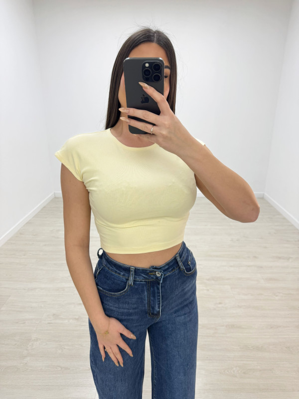 CAMISETA BÁSICA ALGODÓN CROP