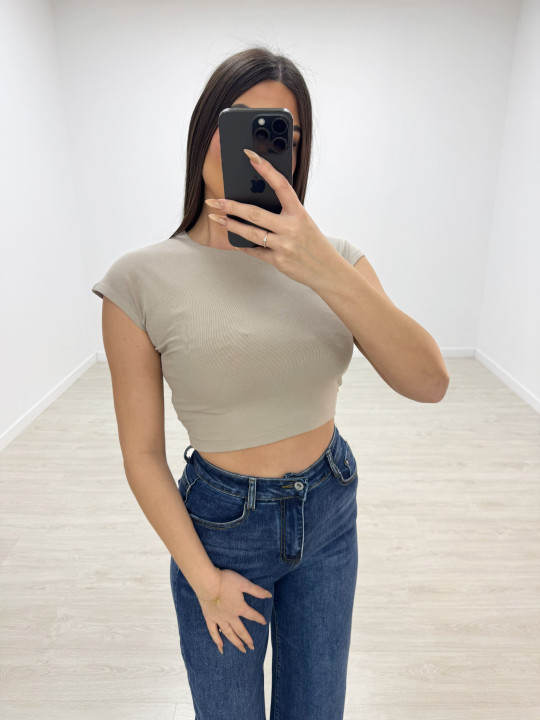 CAMISETA BÁSICA ALGODÓN CROP