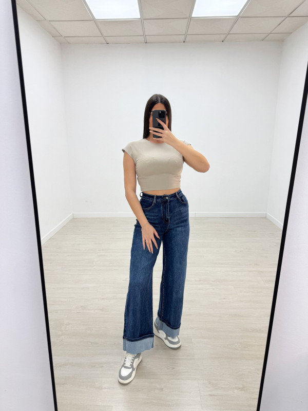 CAMISETA BÁSICA ALGODÓN CROP