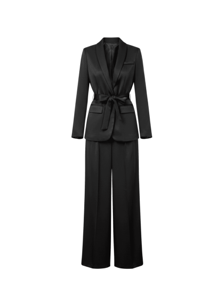 TRAJE SATÉN NEGRO