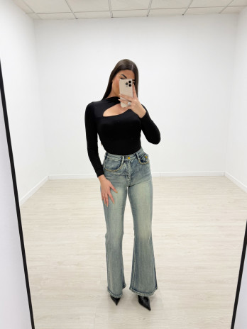 BODY LICRA CUT OUT NEGRO