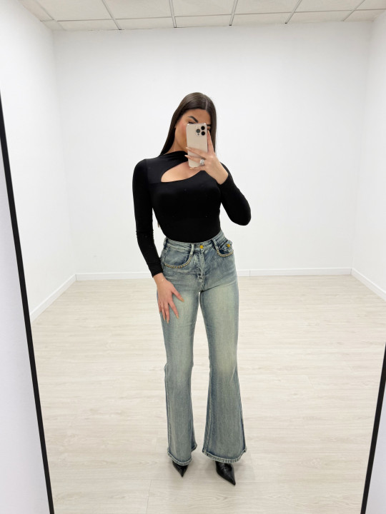 BODY LICRA CUT OUT NEGRO