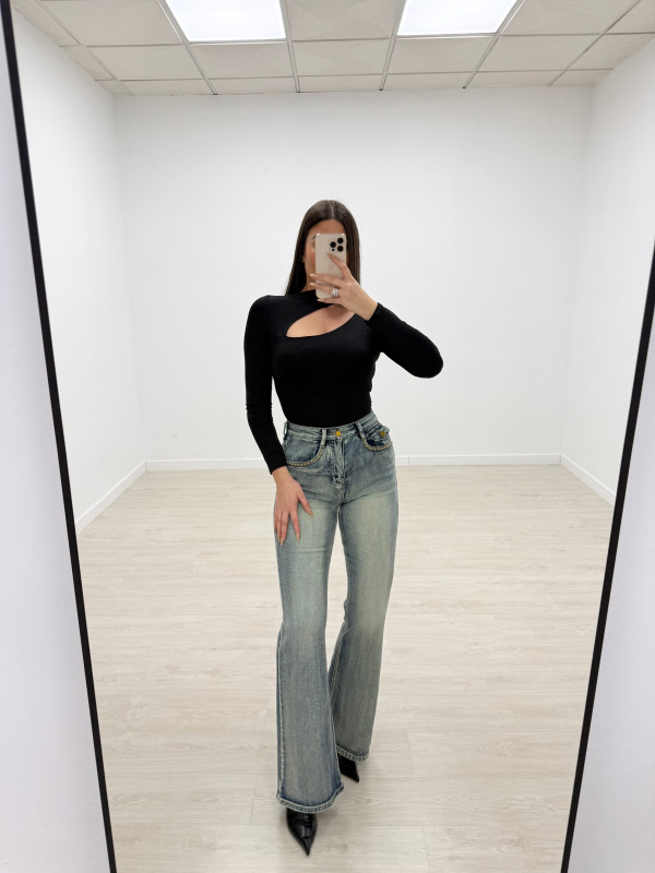 BODY LICRA CUT OUT NEGRO