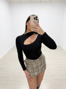 BODY LICRA CUT OUT NEGRO