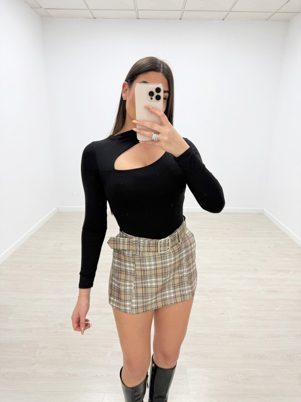 BODY LICRA CUT OUT NEGRO