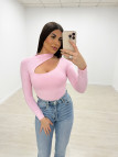 BODY LICRA CUT OUT ROSA