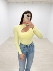 BODY LICRA CUT OUT AMARILLO