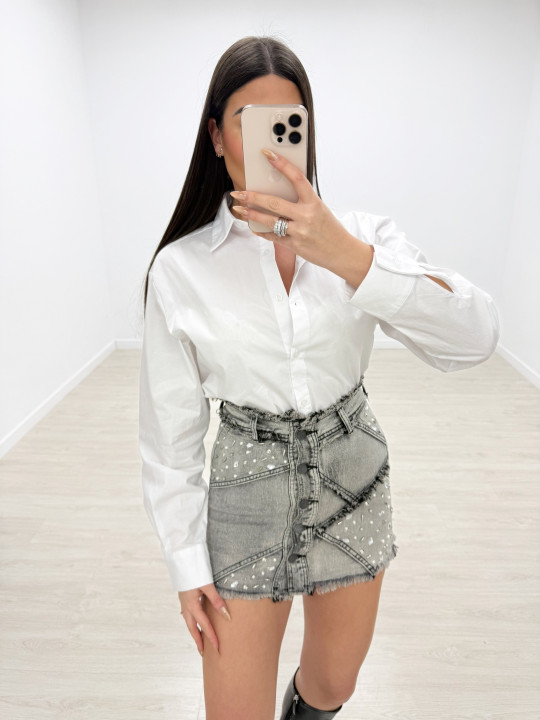 FALDA VAQUERA PEDRERÍA GRIS