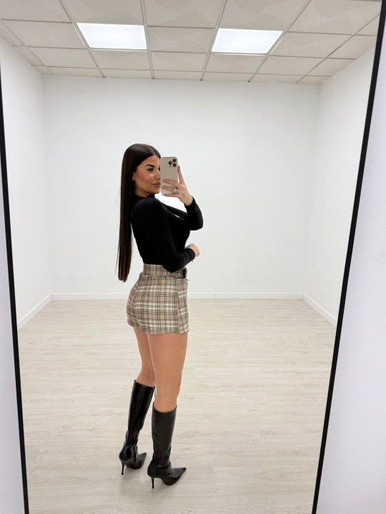 FALDA CINTURÓN CUADROS